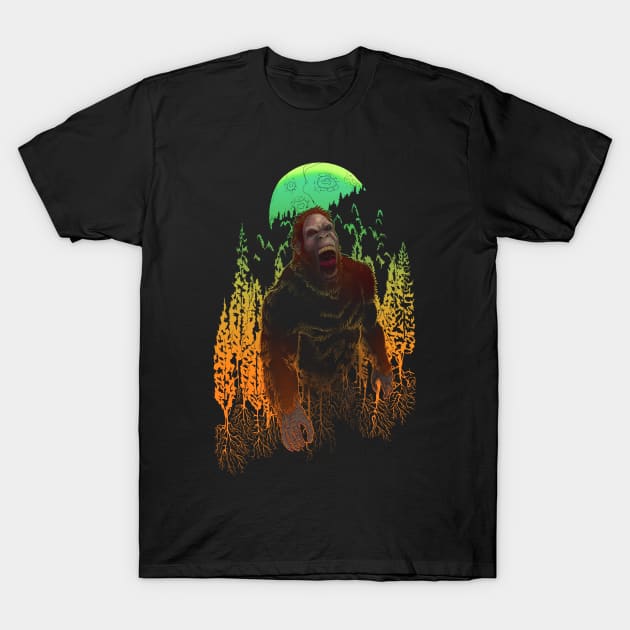 Sasquatch Berserker T-Shirt by AyotaIllustration